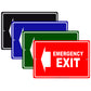 Emergency Exit With Left Arrow Do Not Block Aluminum Metal Sign