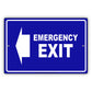 Emergency Exit With Left Arrow Do Not Block Aluminum Metal Sign