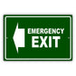Emergency Exit With Left Arrow Do Not Block Aluminum Metal Sign