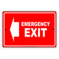 Emergency Exit With Left Arrow Do Not Block Aluminum Metal Sign