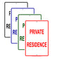 Private Residence House Home Aluminum Metal Sign Plate