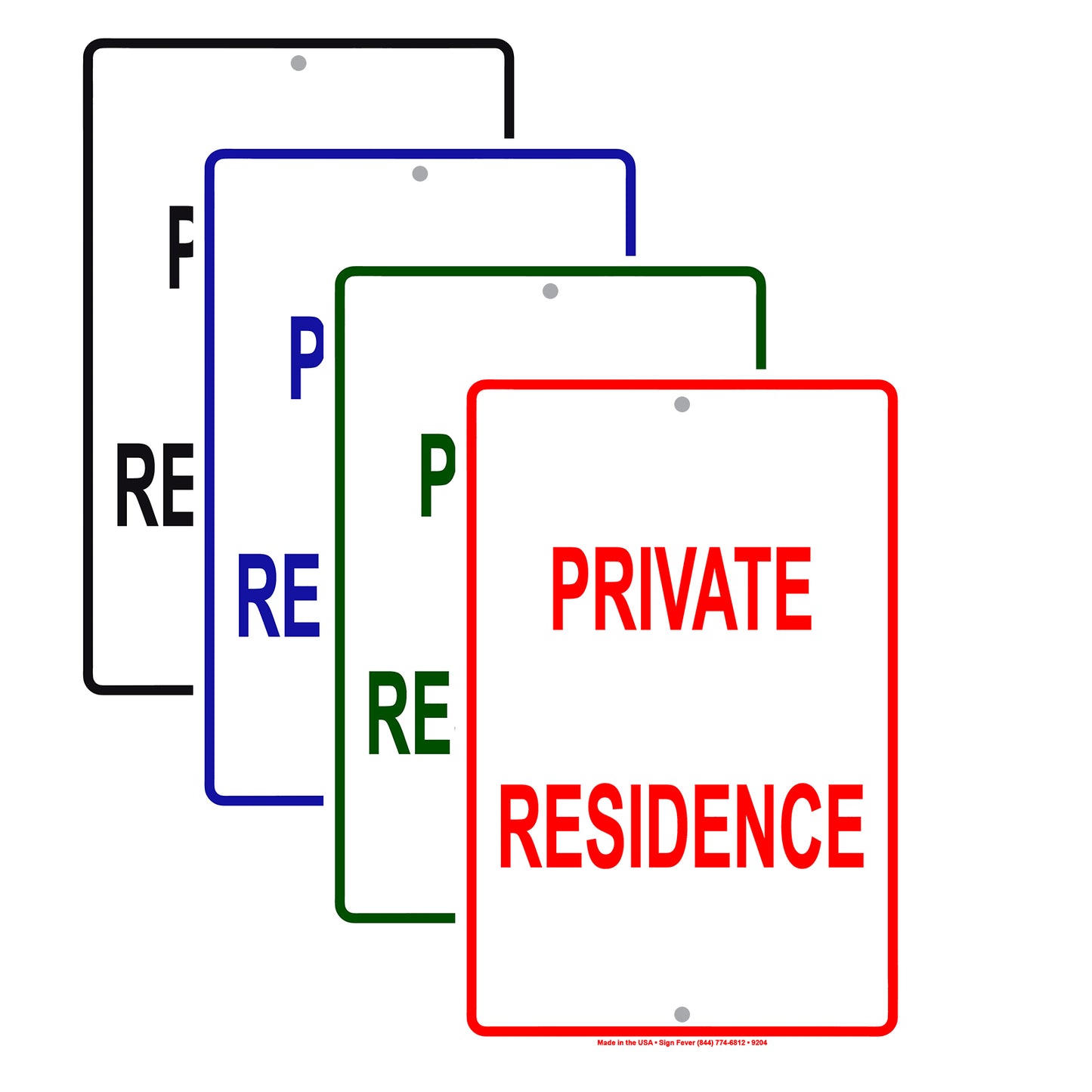 Private Residence House Home Aluminum Metal Sign Plate
