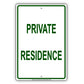 Private Residence House Home Aluminum Metal Sign Plate