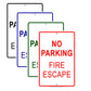 No Parking Fire Escape Safety Aluminum Metal Sign Plate