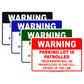 Warning Parking Lot Is Patrolled No Trespassing Aluminum Metal Sign Plate