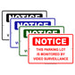 Notice This Parking Lot Is Monitored By Video Surveillance Aluminum Metal Sign Plate