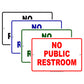 No Public Restroom Hotel Restaurant Aluminum Metal Sign Plate