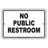 No Public Restroom Hotel Restaurant Aluminum Metal Sign Plate