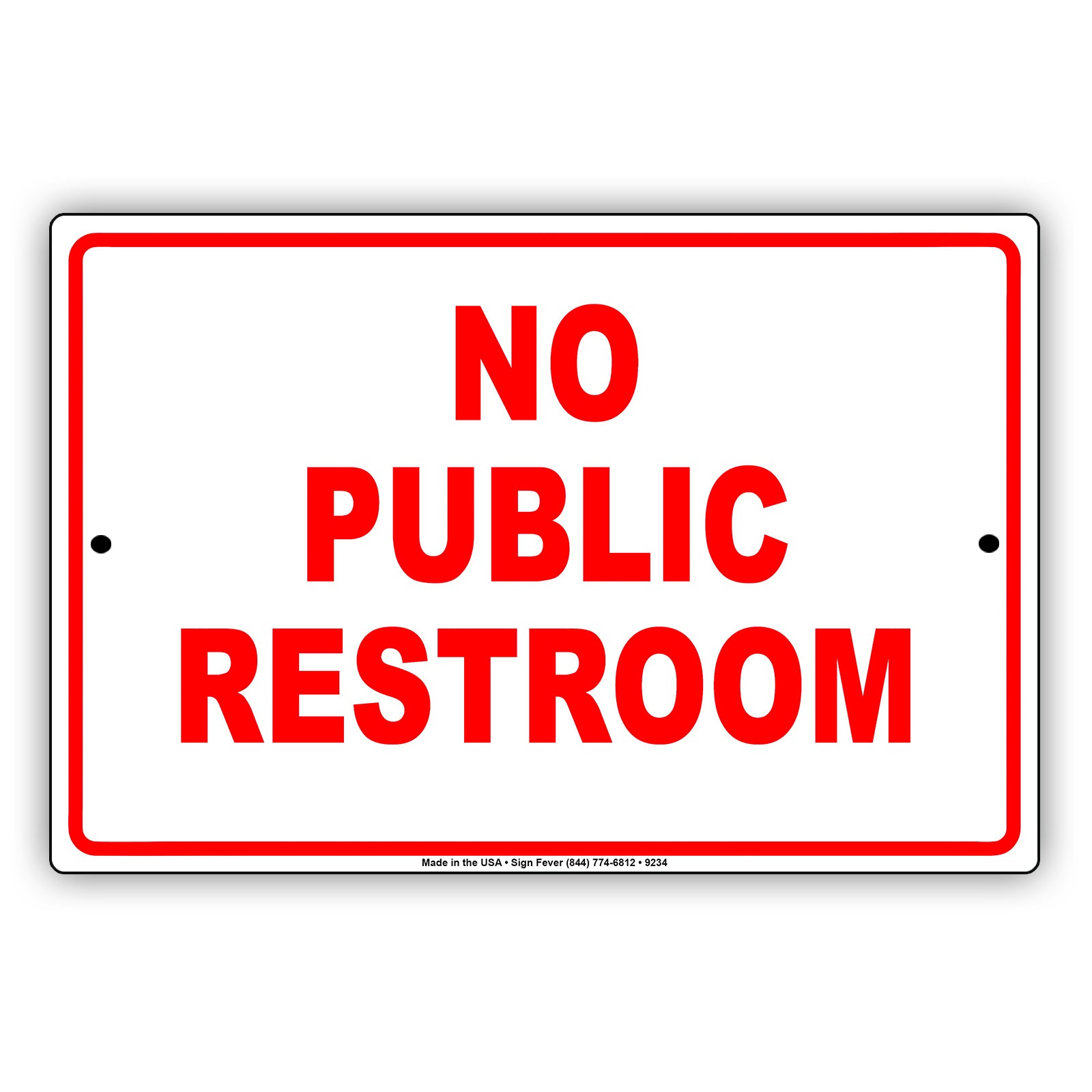 No Public Restroom Restaurant 