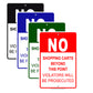 No Shopping Cart Beyond This Point Violators Will Be Prosecuted Aluminum Metal Sign Plate