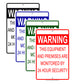 Warning This Equipment And Premises Are Monitored By 24 Hours Security Aluminum Metal Sign Plate