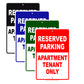 Reserved Parking Apartment Tenant Only Private Parking Aluminum Metal Sign Plate