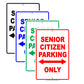 Senior Citizen Parking Only Reserved Area Aluminum Metal Sign Plate