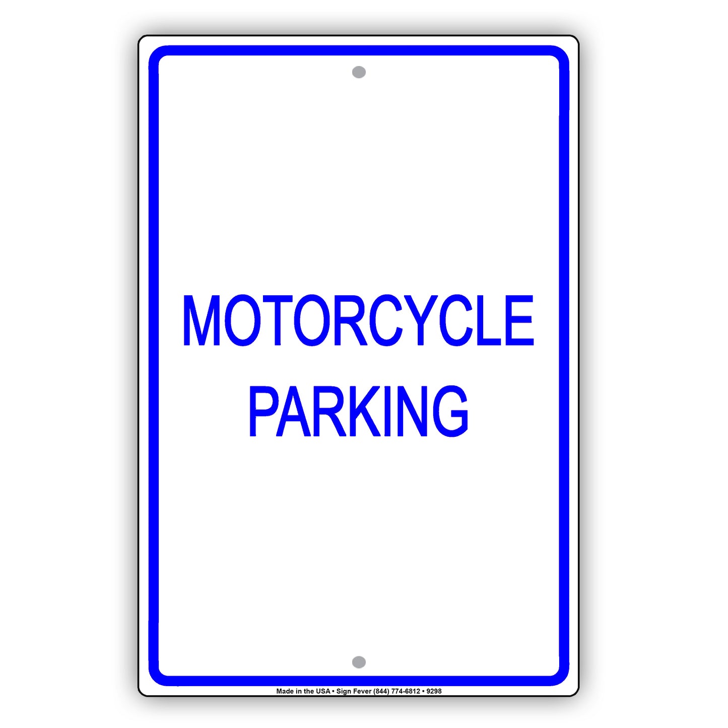 Motorcycle Parking All Others Will Be Towed Aluminum Metal Sign Plate