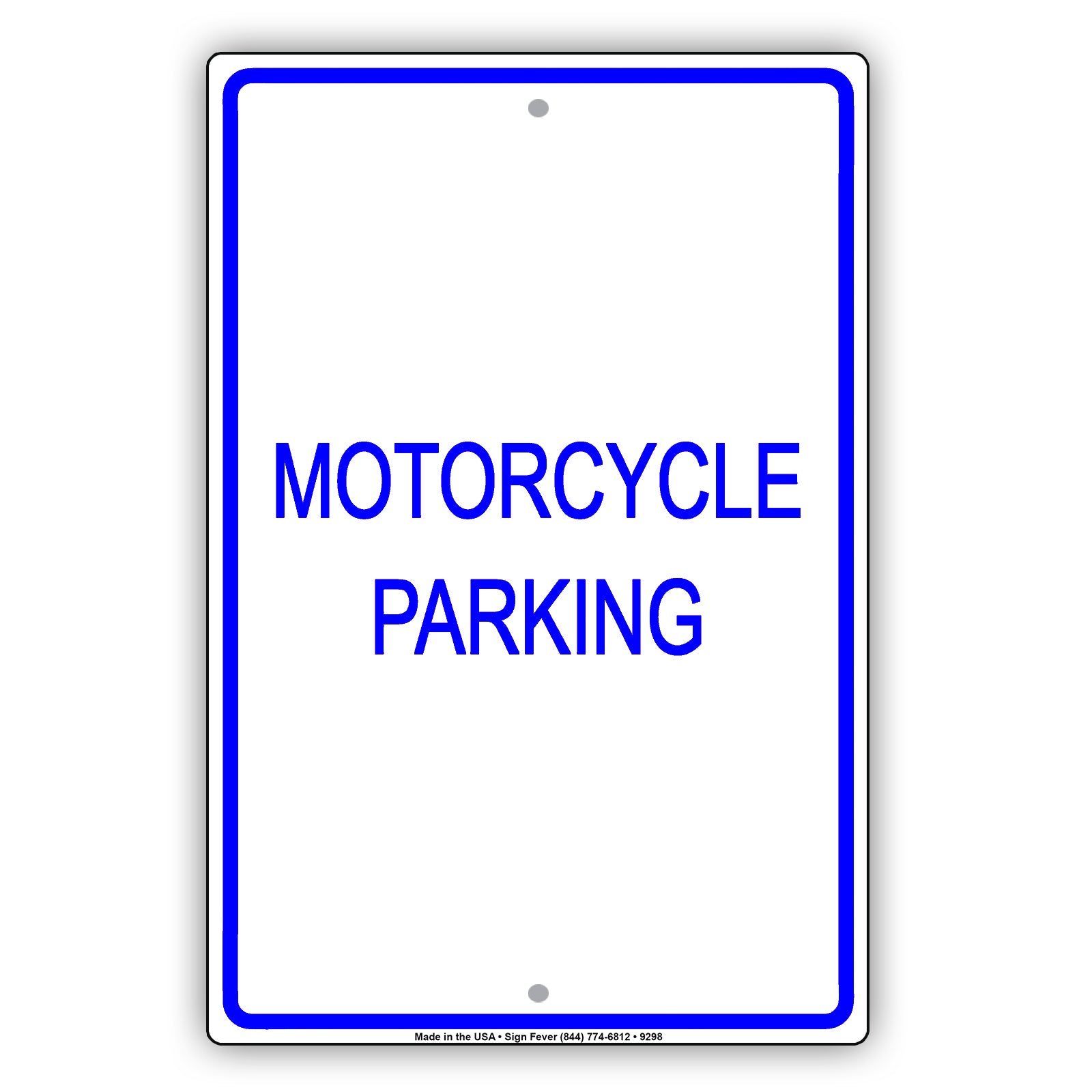 Motorcycle Parking All Others Will Be Towed Aluminum Metal Sign Plate