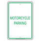 Motorcycle Parking All Others Will Be Towed Aluminum Metal Sign Plate