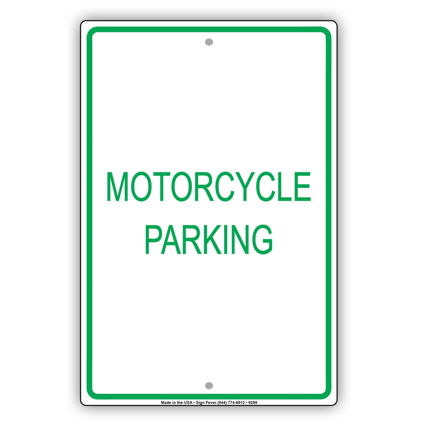 Motorcycle Parking All Others Will Be Towed Aluminum Metal Sign Plate