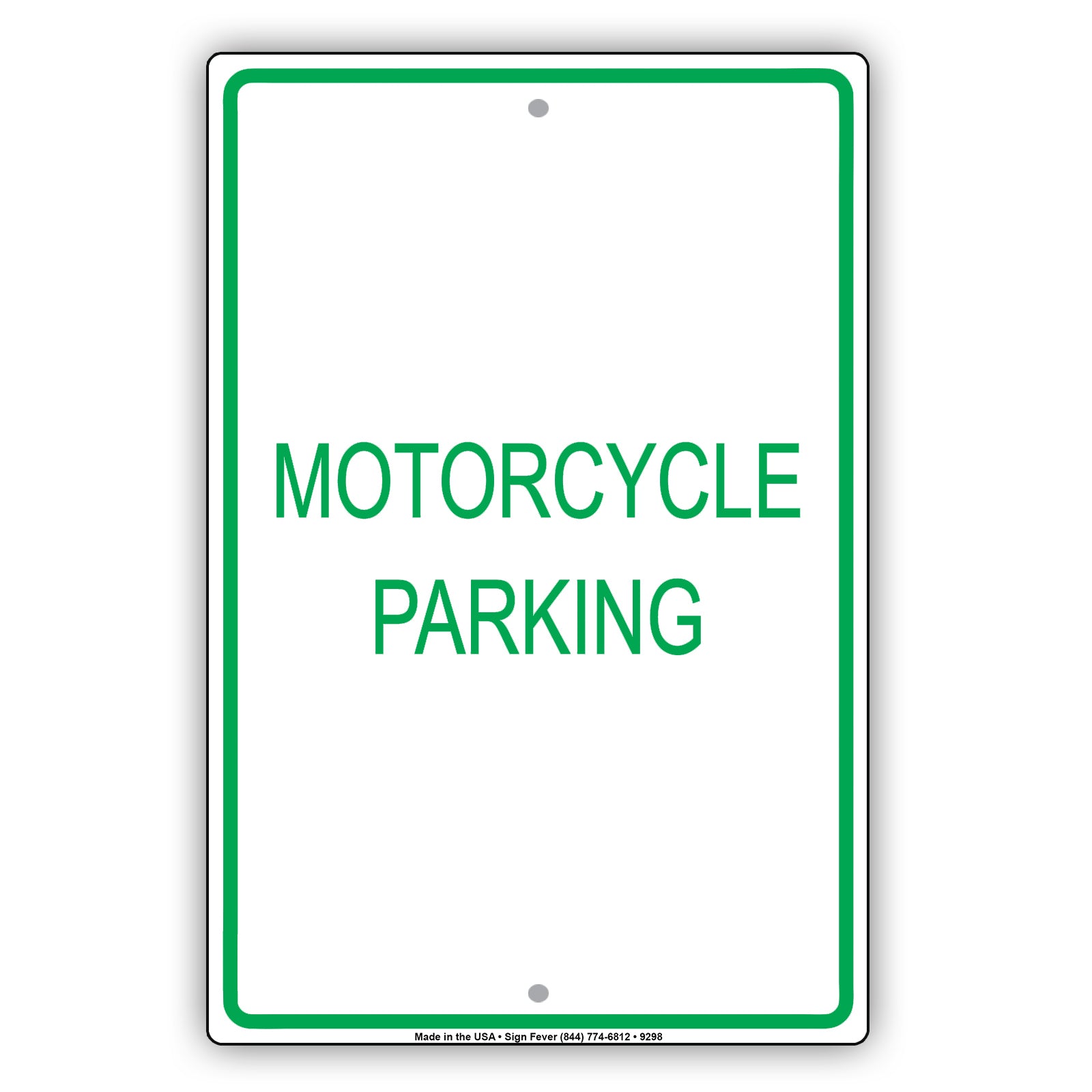 Motorcycle Parking All Others Will Be Towed Aluminum Metal Sign Plate