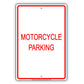 Motorcycle Parking All Others Will Be Towed Aluminum Metal Sign Plate
