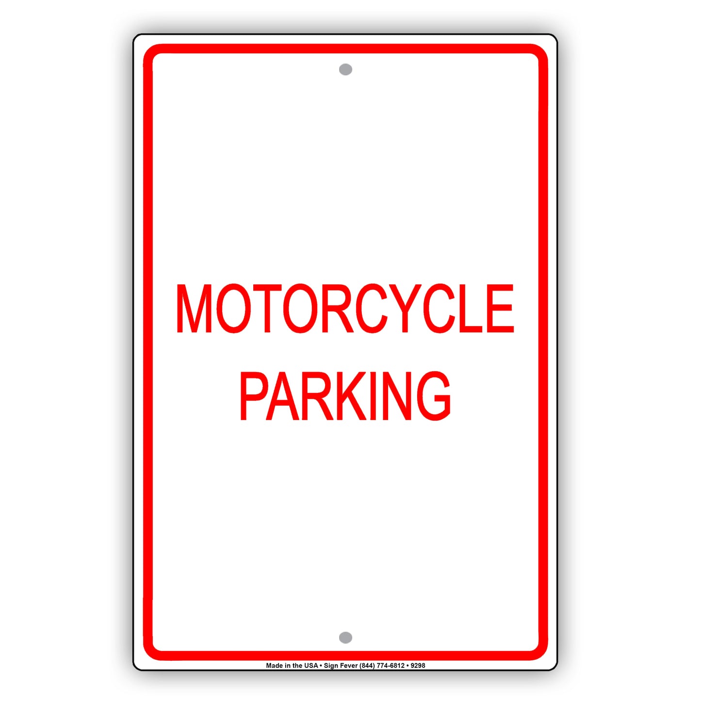 Motorcycle Parking All Others Will Be Towed Aluminum Metal Sign Plate