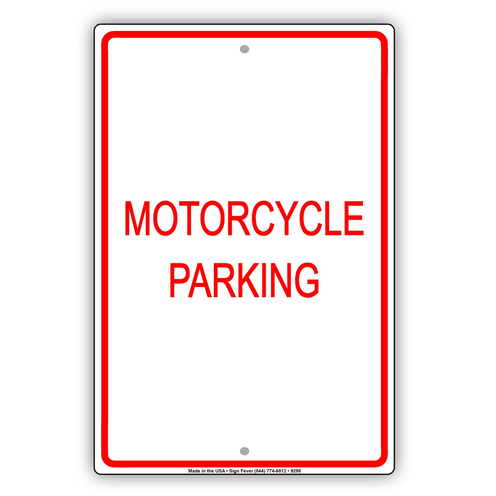 Motorcycle Parking All Others Will Be Towed Aluminum Metal Sign Plate