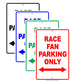 Race Fan Parking Only Novelty Gift Aluminum Metal Sign Plate