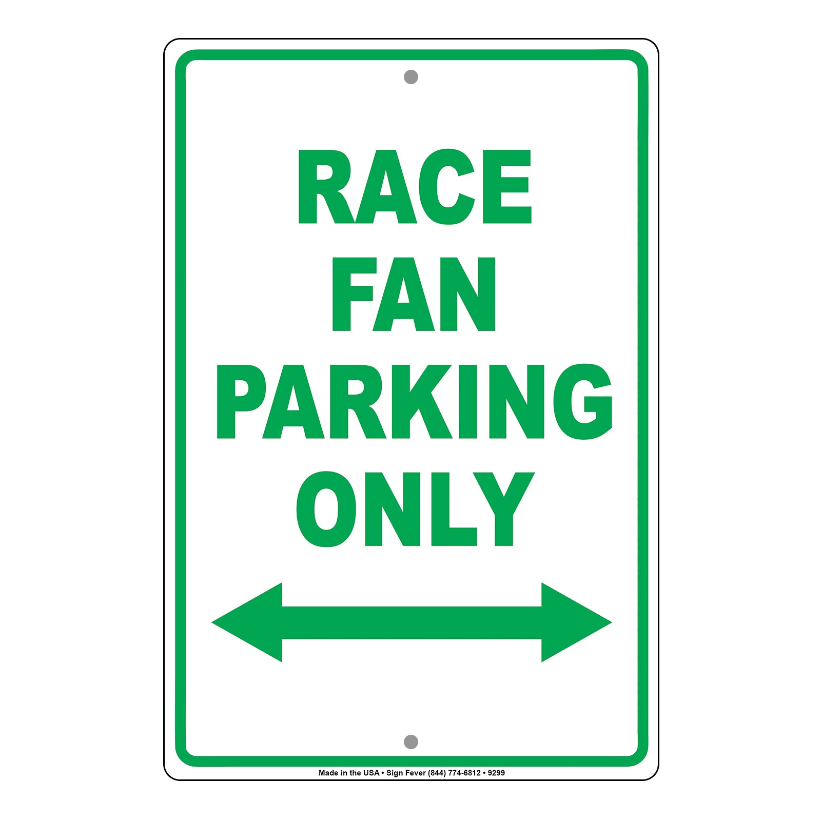 Race Fan Parking Only Novelty Gift Aluminum Metal Sign Plate