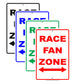 Race Fan Zone Fast Cars Aluminum Metal Sign Plate