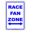 Race Fan Zone Fast Cars Aluminum Metal Sign Plate