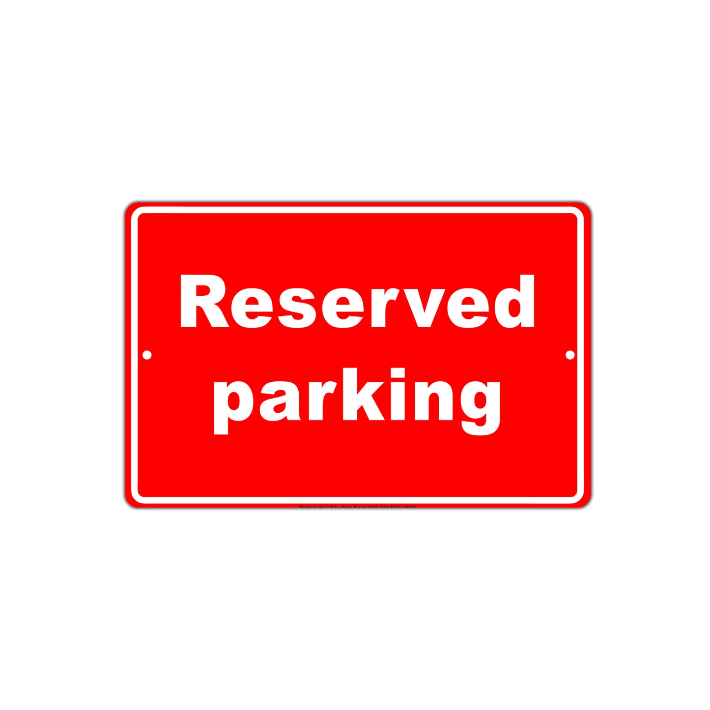 Reserved Parking Registered Booked Park Spot Parking Space Car Garage Vehicles Aluminum Sign
