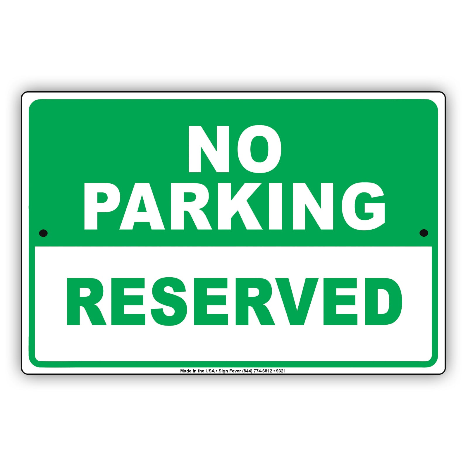 No Parking Reserved Registered Booked Park Spot Parking Space Car Garage Vehicles Aluminum Sign