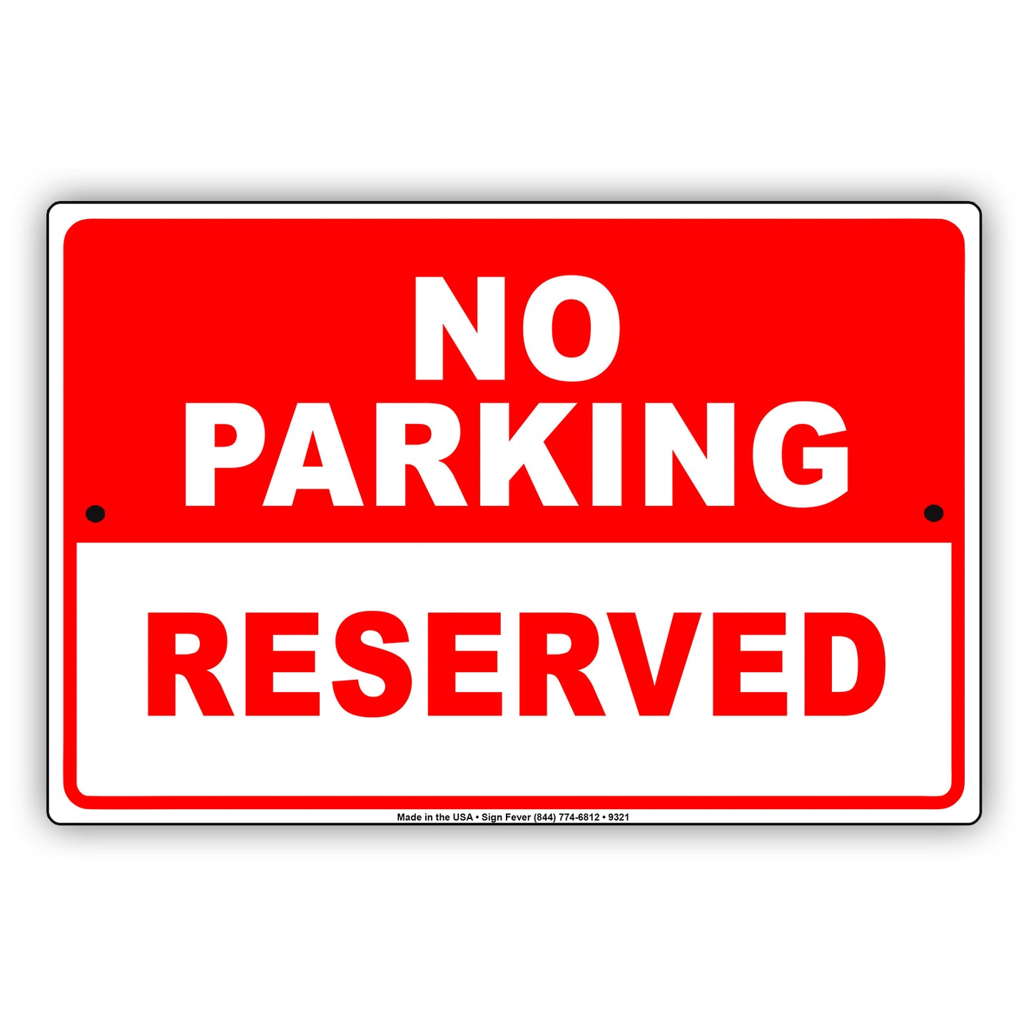 No Parking Reserved Registered Booked Park Spot Parking Space Car Garage Vehicles Aluminum Sign