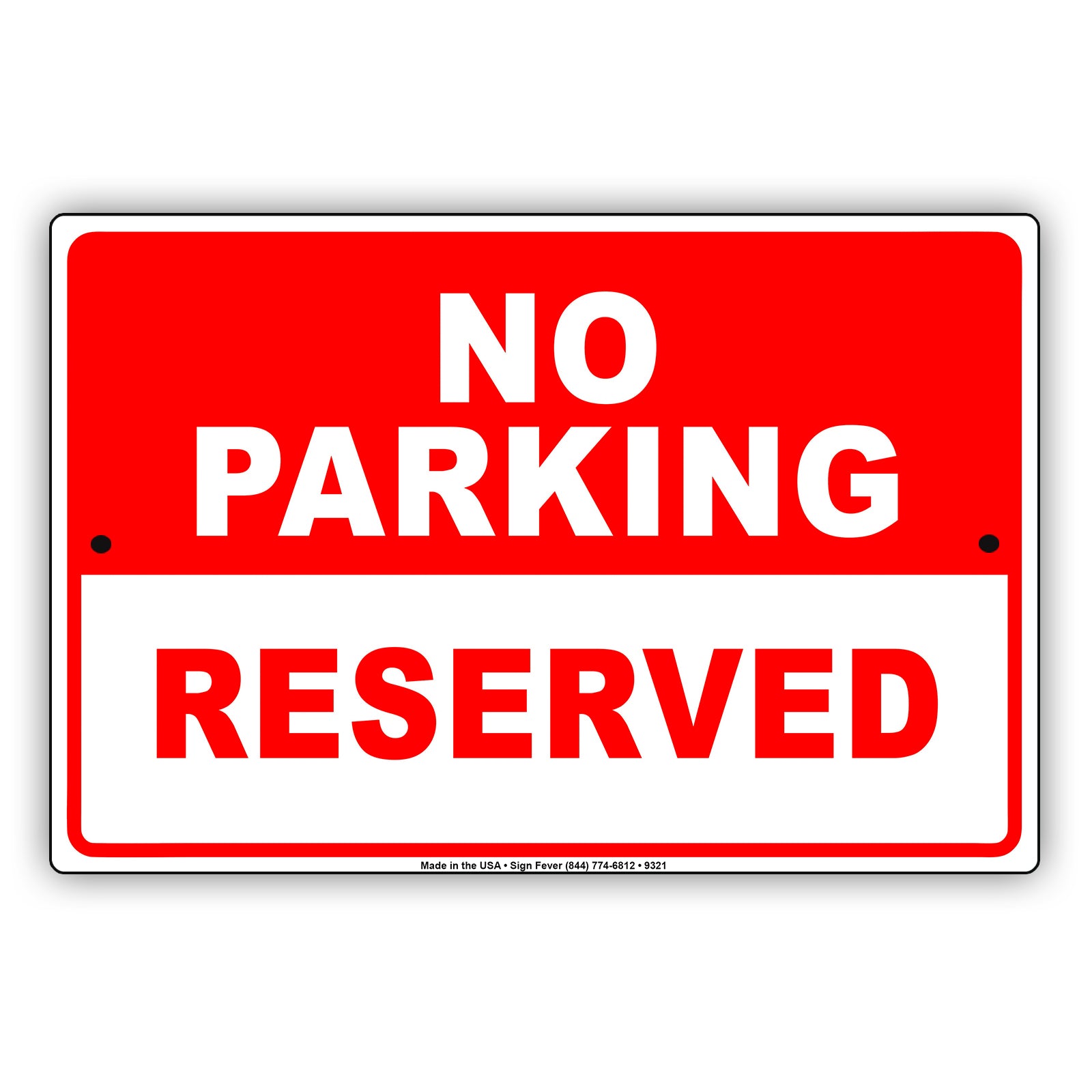No Parking Reserved Registered Booked Park Spot Parking Space Car Garage Vehicles Aluminum Sign