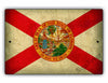 Florida State Flag Novelty Vintage Rustic Grunge Wall Decor Gift Aluminum Metal Sign Plate