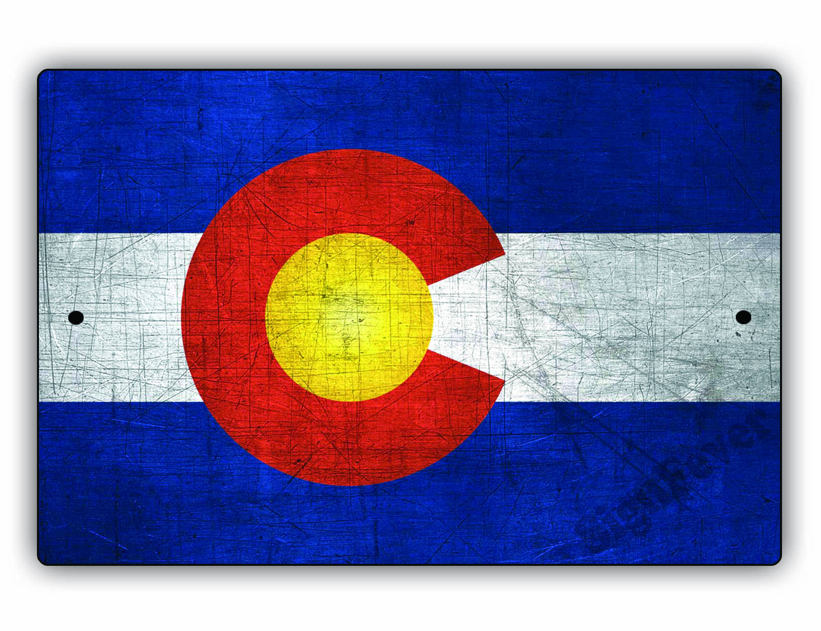 Colorado State Flag Novelty Vintage Rustic Grunge Wall Decor Gift Aluminum Metal Sign Plate