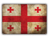 Georgia Country Flag Novelty Vintage Rustic Grunge Wall Decor Gift Aluminum Metal Sign Plate