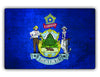 Maine State Flag Novelty Vintage Rustic Grunge Wall Decor Gift Aluminum Metal Sign Plate