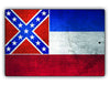 Mississippi State Flag Novelty Vintage Rustic Grunge Wall Decor Gift Aluminum Metal Sign Plate