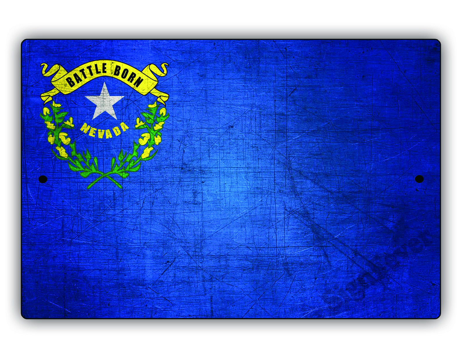 Nevada State Flag Novelty Vintage Rustic Grunge Wall Decor Gift Aluminum Metal Sign Plate