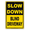 Slow Down Blind Driveway Violators Will Be Road Rash Strictly Prohibited Aluminum Metal Sign Plate