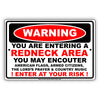 Warning You Are Entering A Redneck Area You May Encounter Enter At Your Risk Aluminum Metal Sign Plate