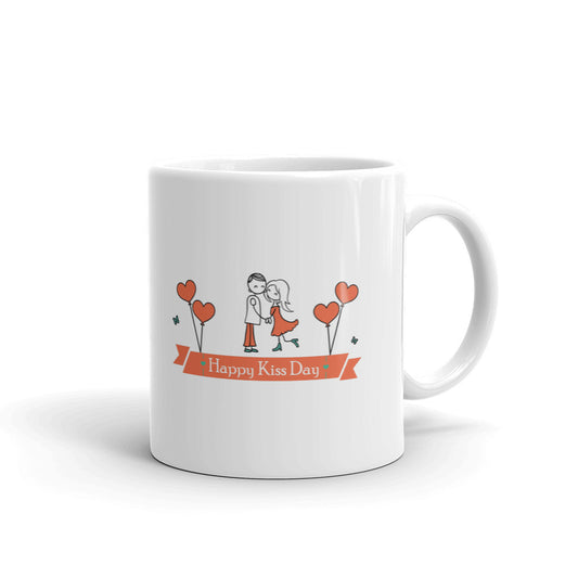 Happy Kiss Day Valentine Day Coffee Tea Cup Ceramic Mug Best Gift For Lovers