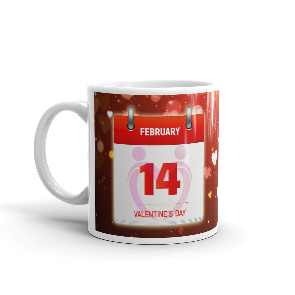 February 14 Valentine Day Coffee Tea Cup Ceramic Mug Best Gift For Lovers