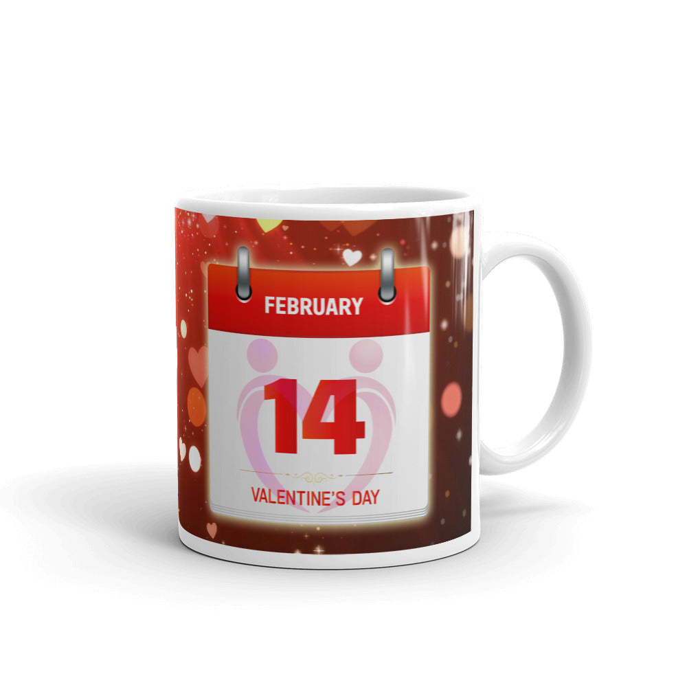 February 14 Valentine Day Coffee Tea Cup Ceramic Mug Best Gift For Lovers