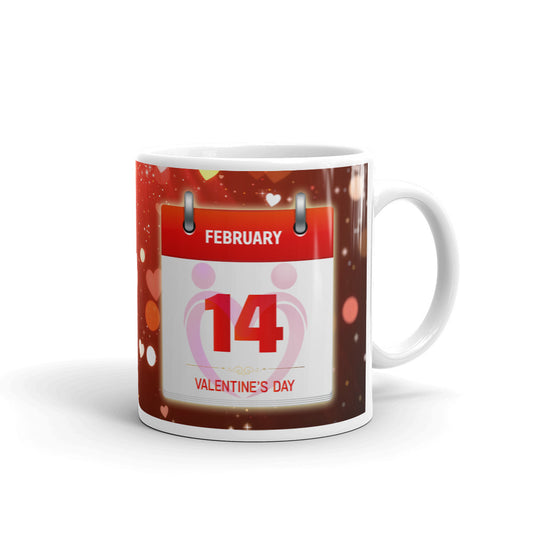 February 14 Valentine Day Coffee Tea Cup Ceramic Mug Best Gift For Lovers