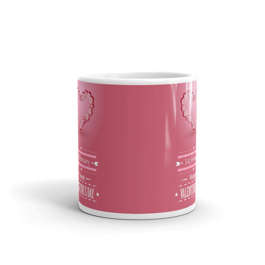 14 February Happy Valentine Day Coffee Tea Cup Ceramic Mug Best Gift For Lovers