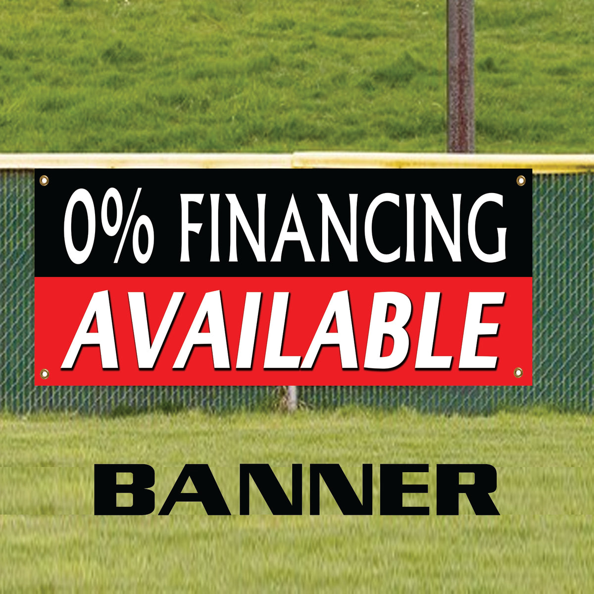 0% Financing Available Banks Loan Vinyl | Banner Sign – Sign Fever