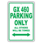 Lexus Gx 460 Parking Only All Others Will Be Towed Aluminum Decor Garage Sign