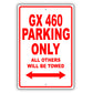 lexus gx 460 parking only sign board 