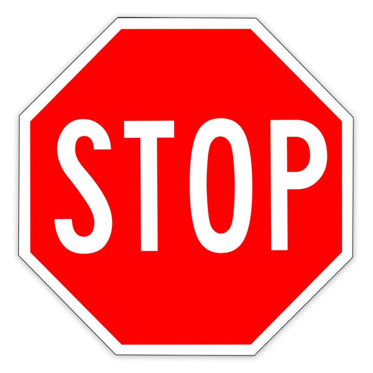 Stop Octagon Shape Warning Caution Road Street Metal Aluminum Notice Novelty Plate Sign